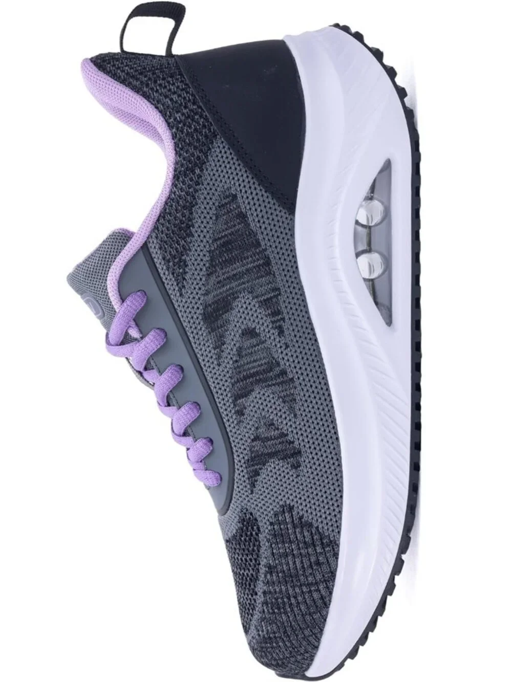 Women's Grey Purple Arch Support Walking Shoes Plantar Fascistic Sneakers